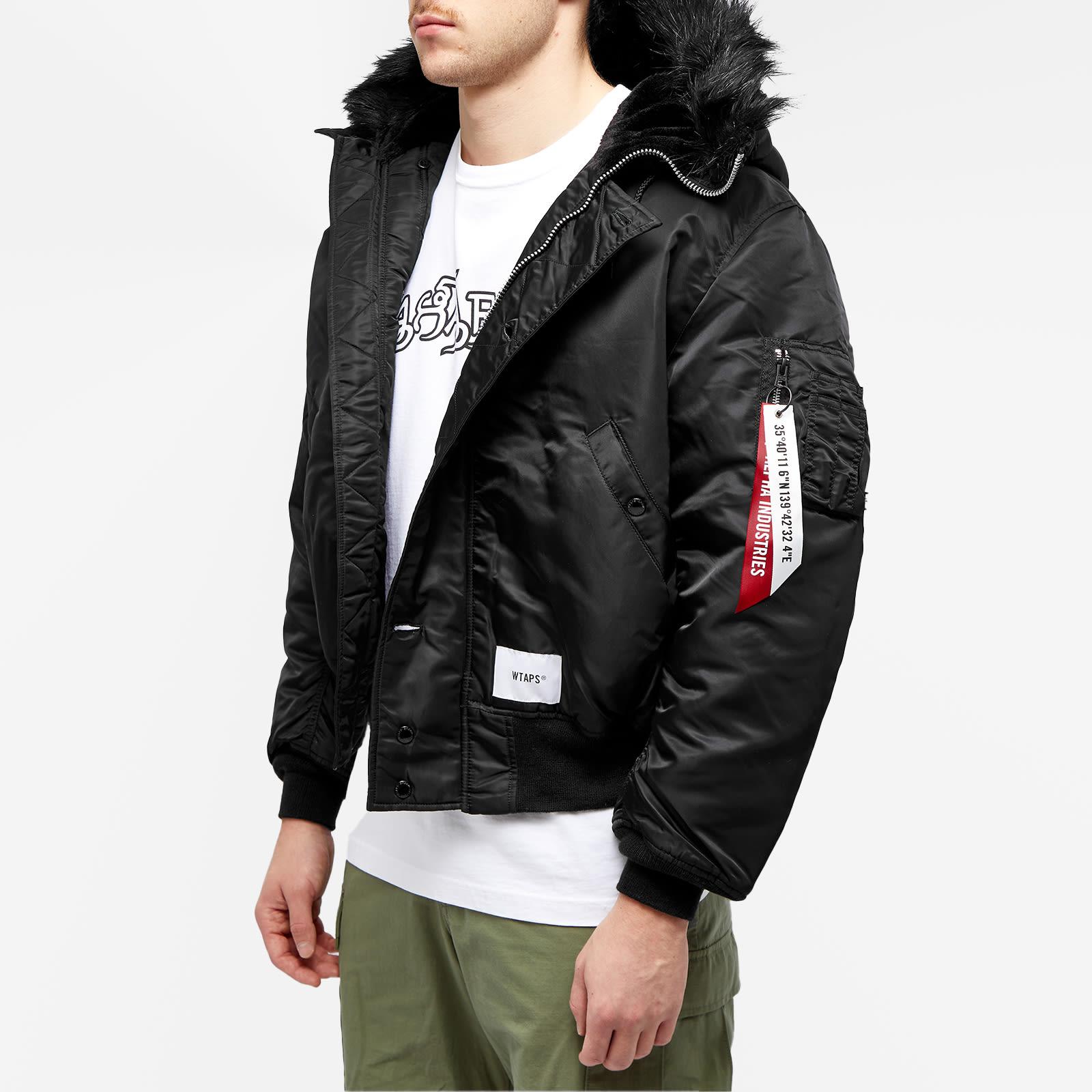 WTAPS X Alpha Industries N-3B Parka Jacket in Black for Men WTAPS X Alpha Industries N-3B Parka Jacket in Black for Men