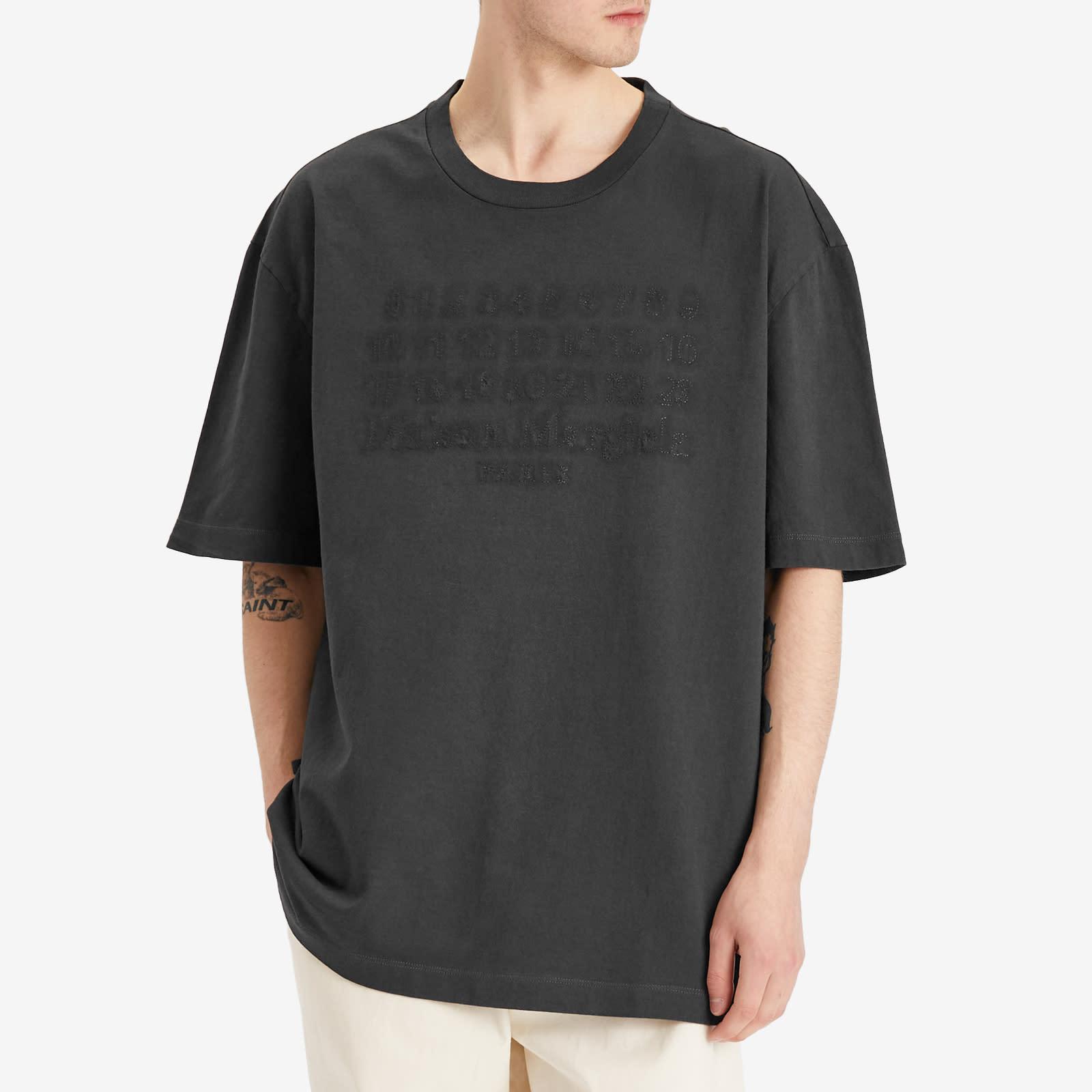 【送料関税込】Maison Margiela Numbers Jersey T-Shirt Mm6 Maison Margiela Numbers-motif Cotton T-shirt In Black