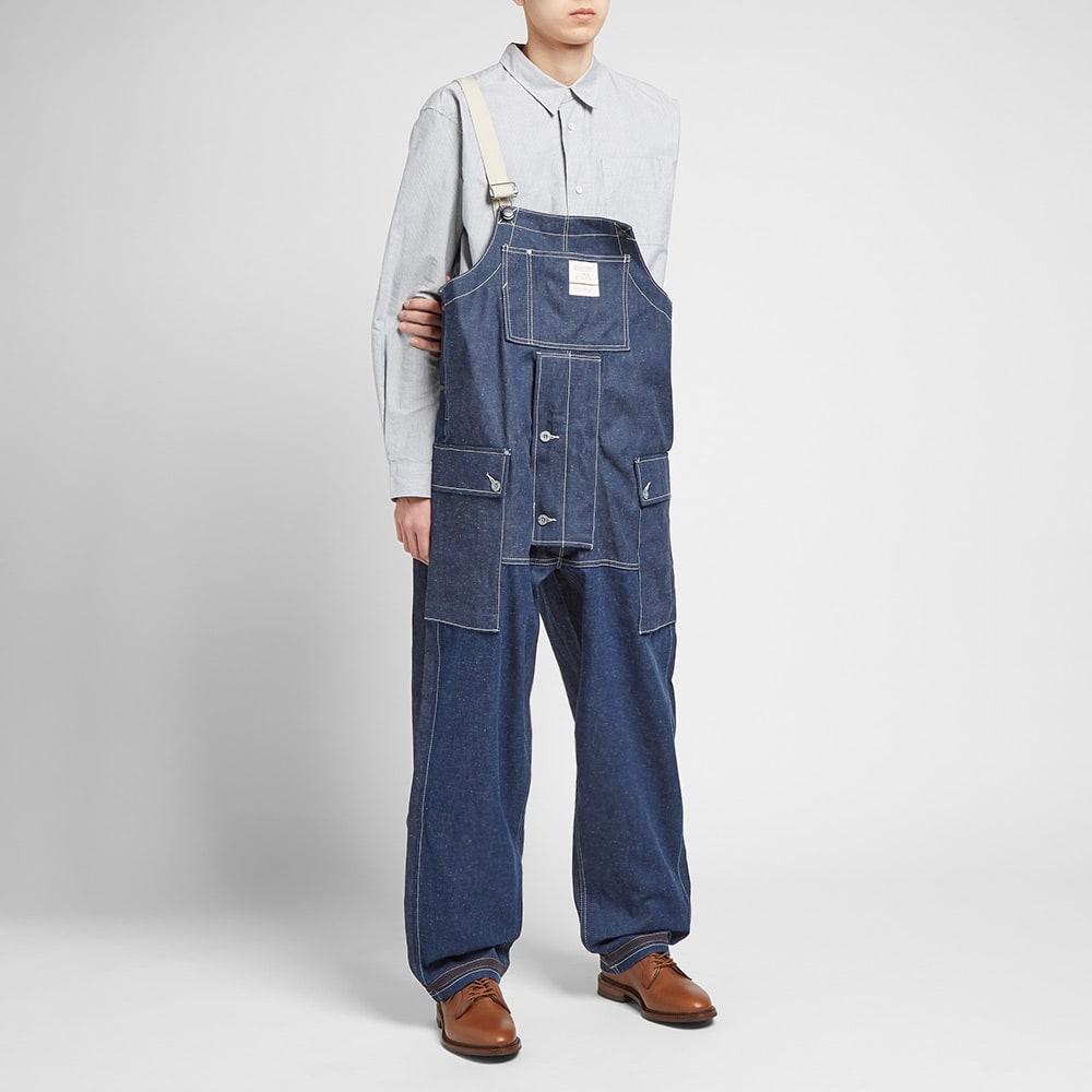 Nigel Cabourn X Lybro Japanese Denim Naval Dungaree in Blue for