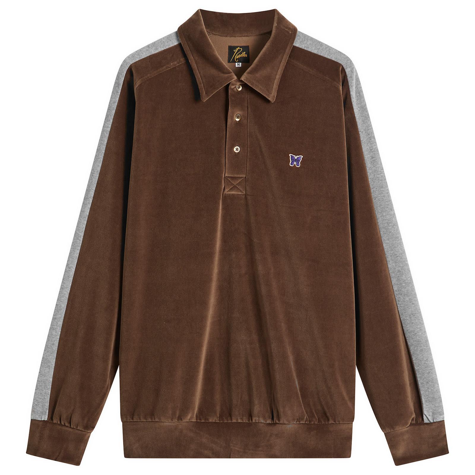 Needles Side Line Pullover Shirt in Brown | Lyst UK