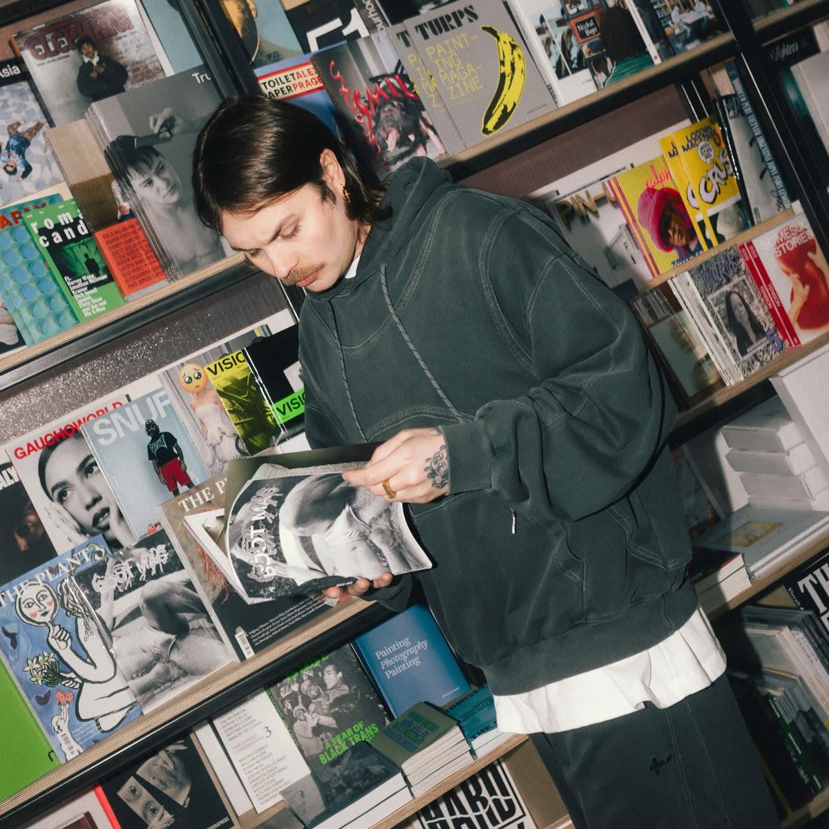 ANGLAN End. X Parachute Pullover Hoodie in Gray | Lyst