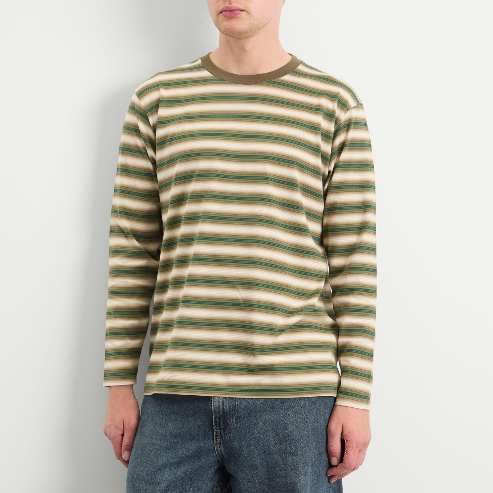 AURALEE Gradient Stripe Jersey L/S T-Shirt in Green for Men | Lyst