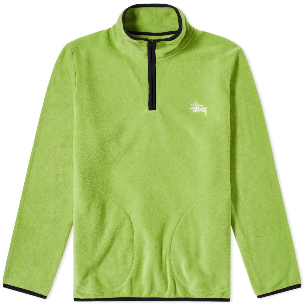 stussy polar fleece zip up shirt
