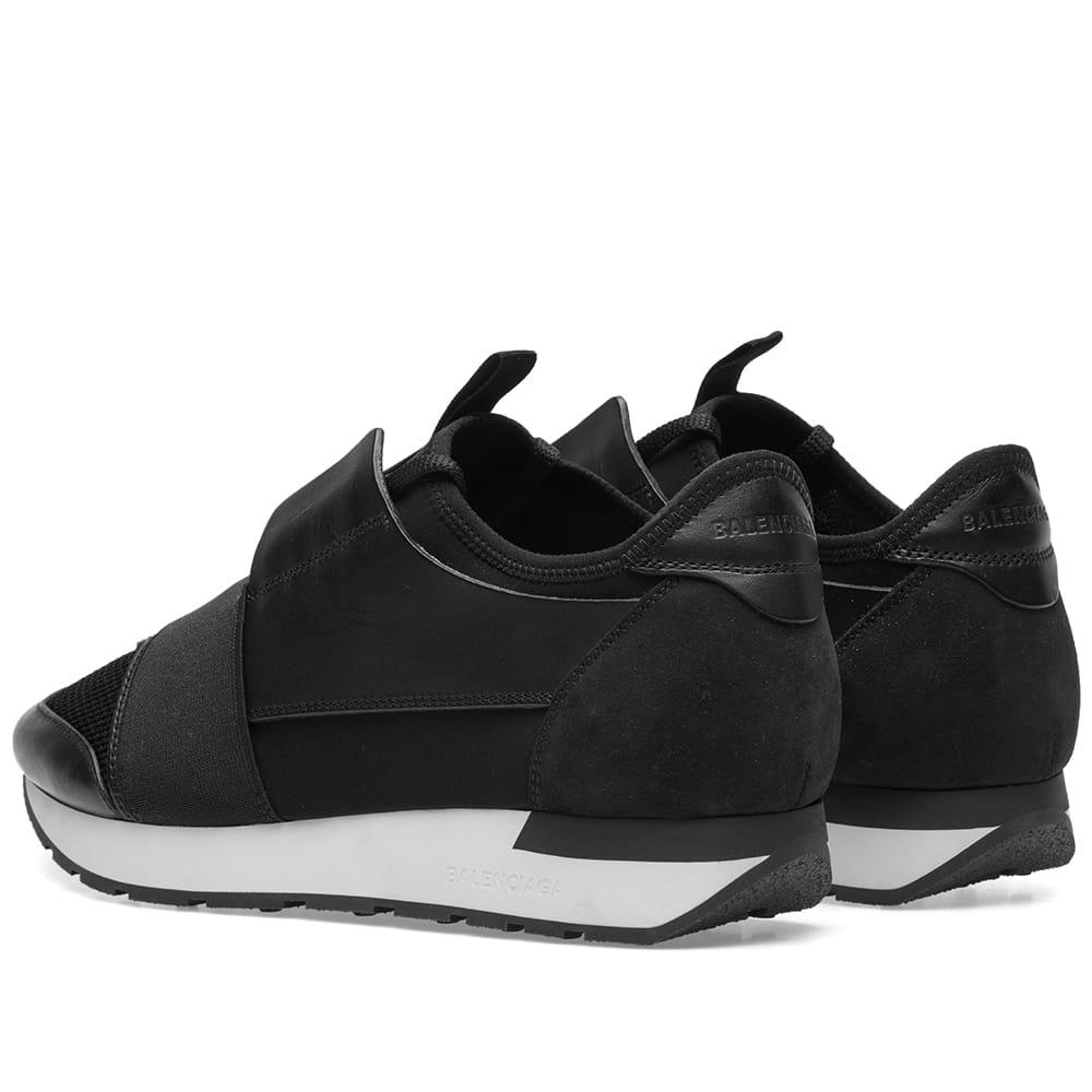 Balenciaga Race Runner Leather, Suede And Mesh Trainers in Black for Men |  Lyst