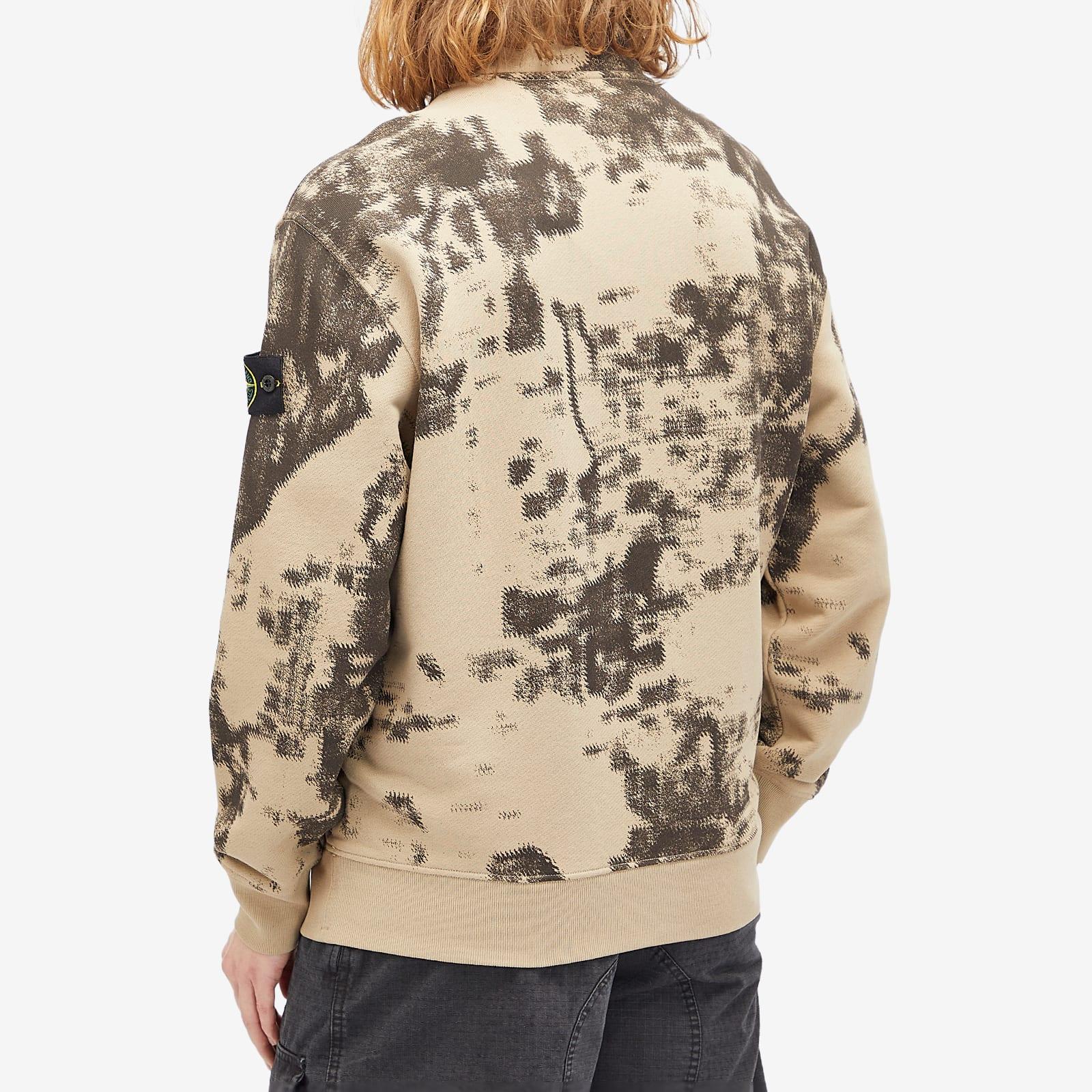 Stone Island Earth Mapping Camo Half Zip Sweatshirt in Natural for 