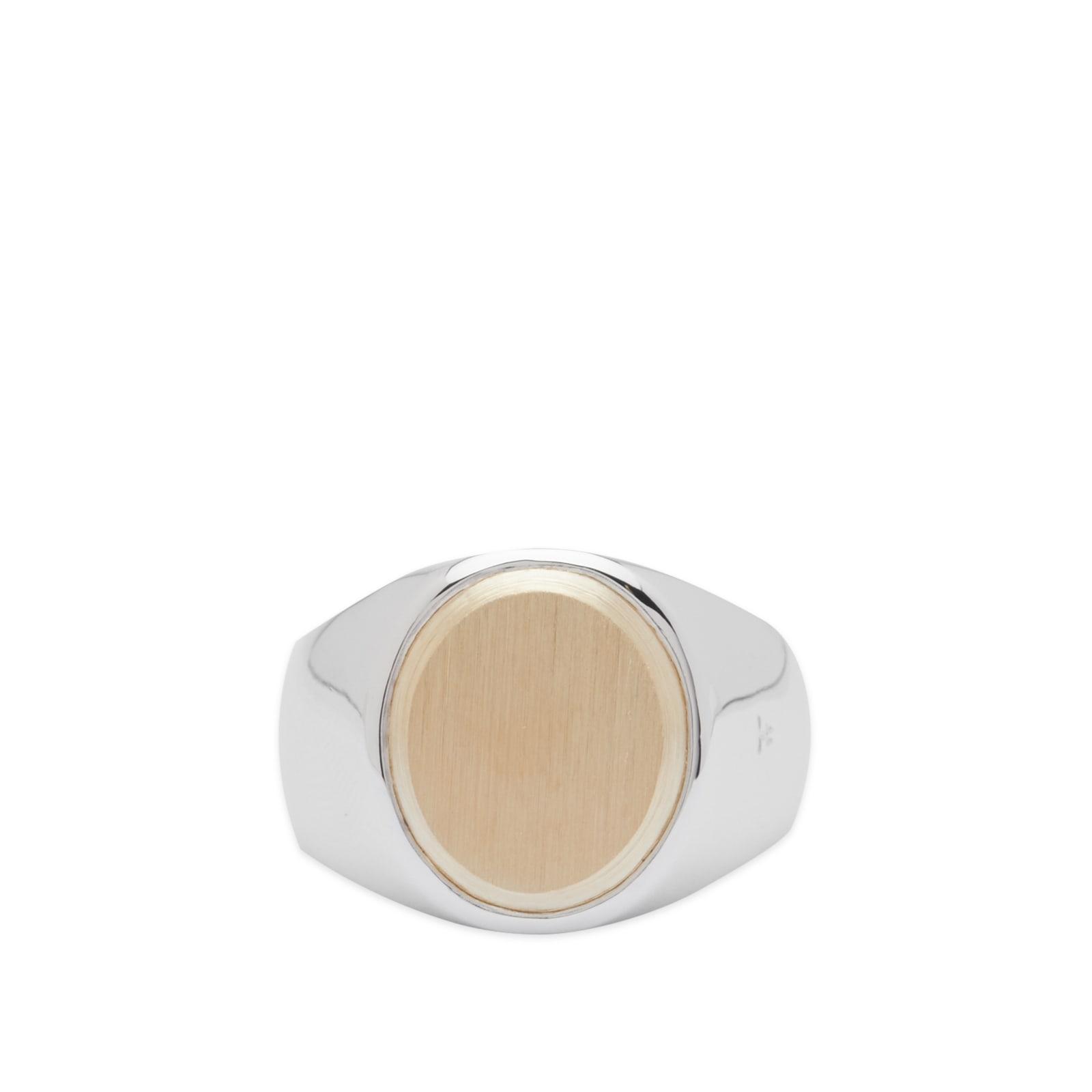 Tom Wood Oval Gold Top Ring M in Natural for Men | Lyst