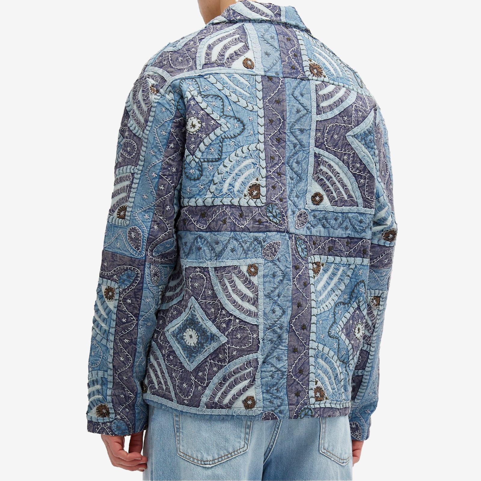 Kartik Research Patchwork Zip Jacket in Blue for Men | Lyst UK
