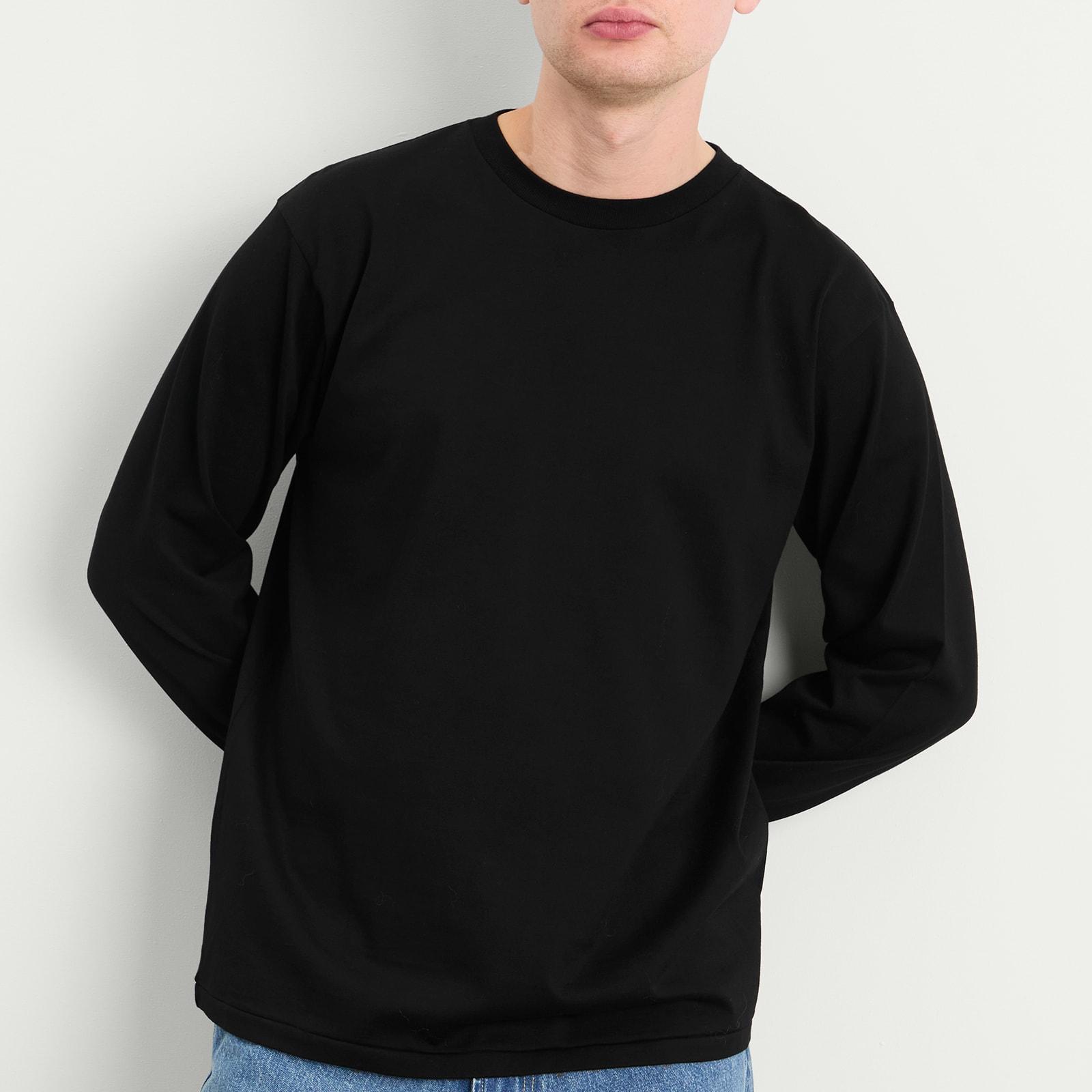 AURALEE Luster Plaiting L/S Tee in Black for Men | Lyst