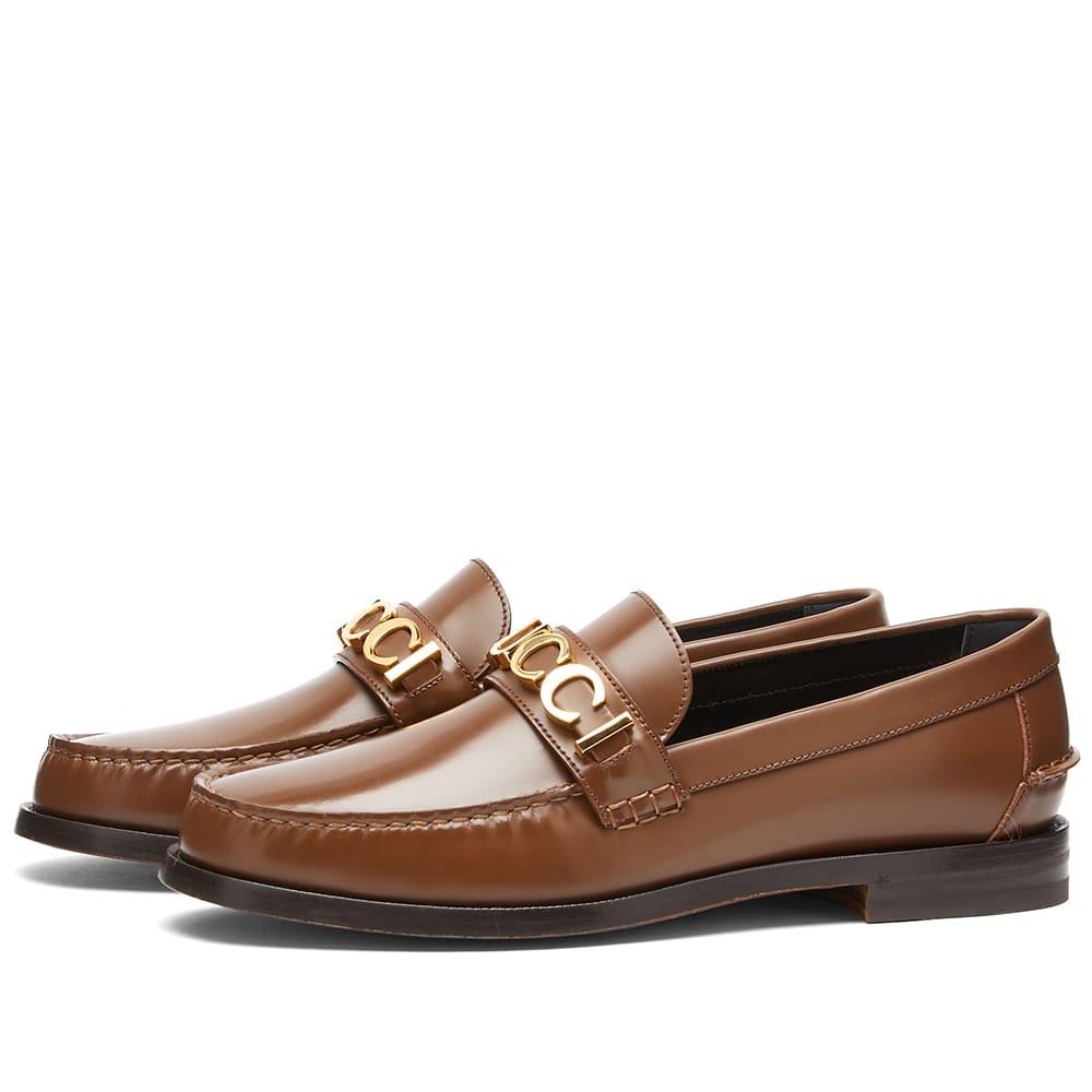 Gucci Cara Logo Snaffle Loafer in Brown for Men | Lyst