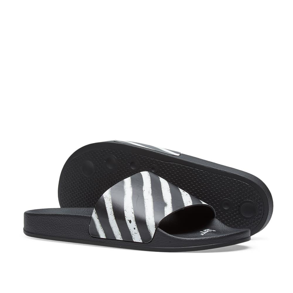 black and white striped sliders