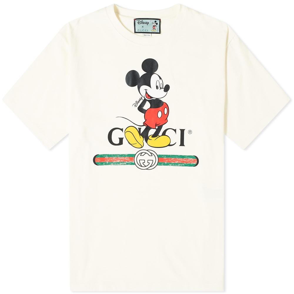 Gucci Cotton Mickey Mouse Tee in White for Men - Lyst