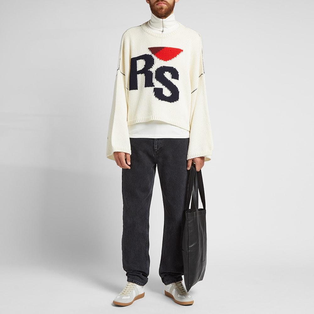 Raf Simons Cropped Rs Sweater in White for Men | Lyst