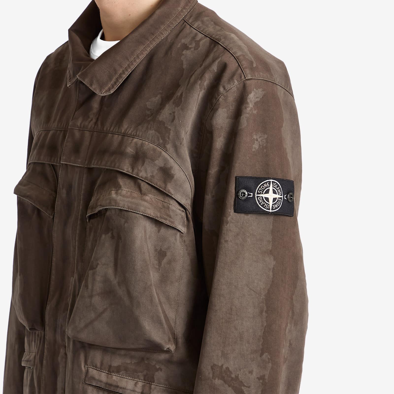 Stone Island Raso Gommato 3L Laser Camo Field Jacket in Brown for