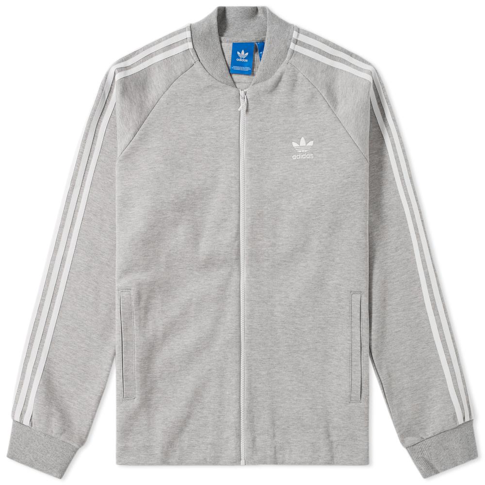 adidas originals superstar track top grey