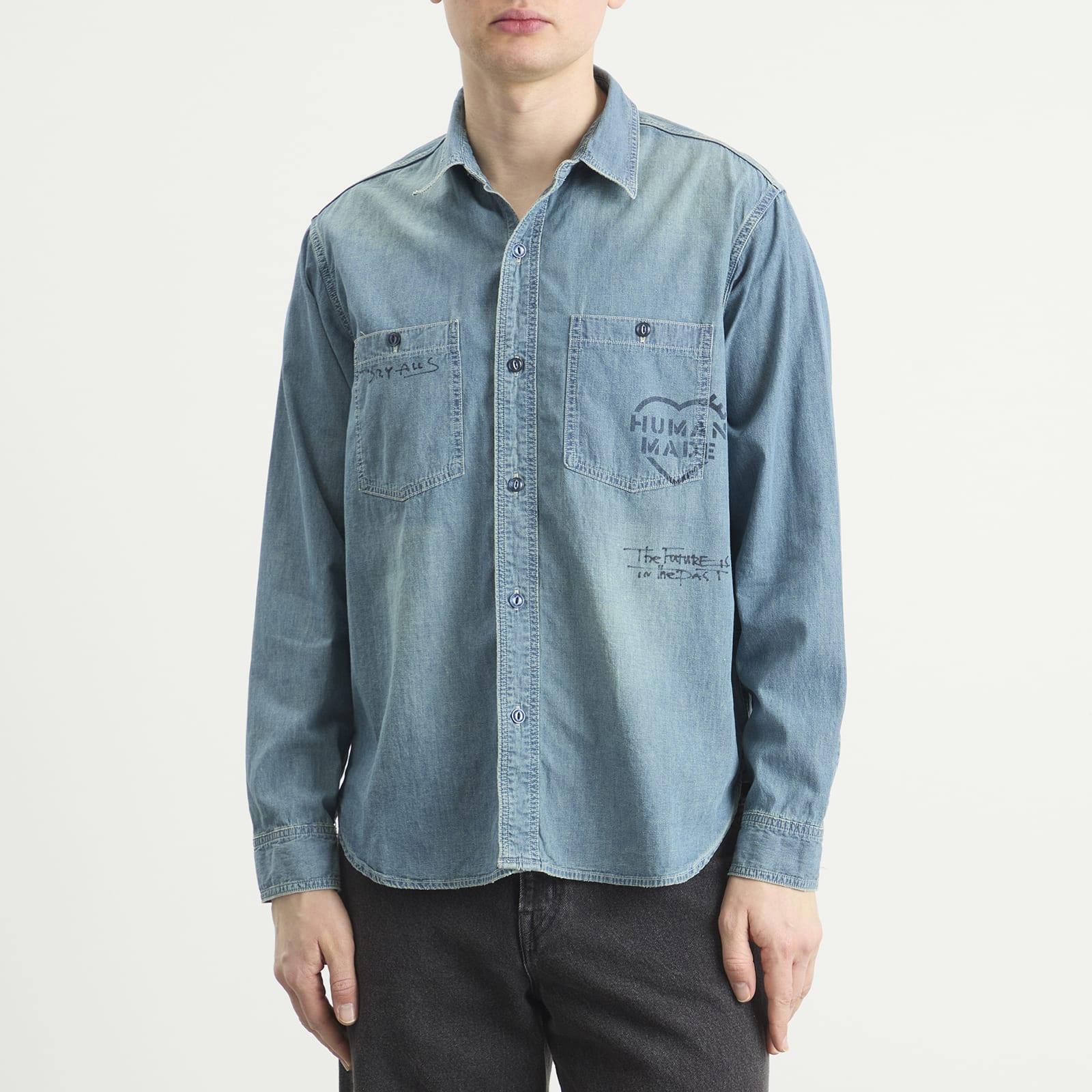 Human Made Stencil Military Chambray Shirt in Blue for Men | Lyst