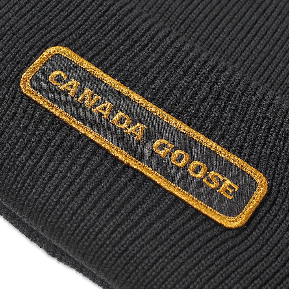 Canada Goose Goose Emblem Rib Toque Beanie in Black for Men - Lyst