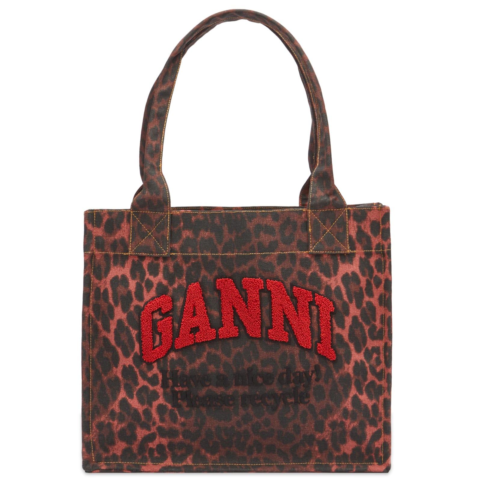 【GANNI】Large Easy Shoppe Red Leo Tote GANNI Large Easy Shoppe Red Leo Tote | Shopbop