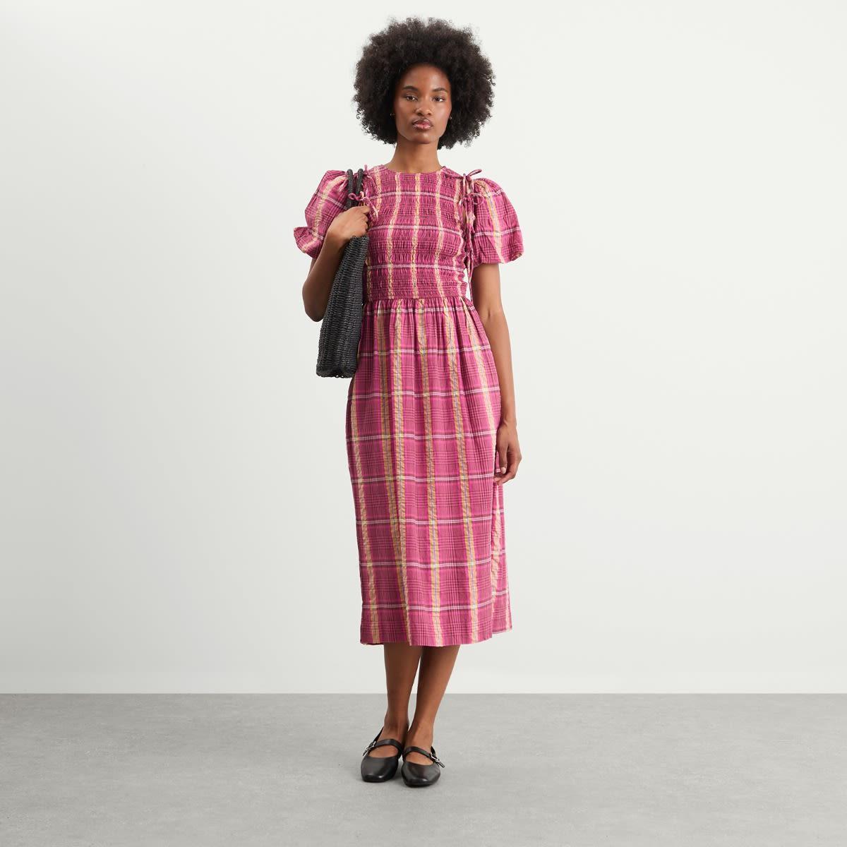 Damson Madder Becca Midi Dress in Red | Lyst