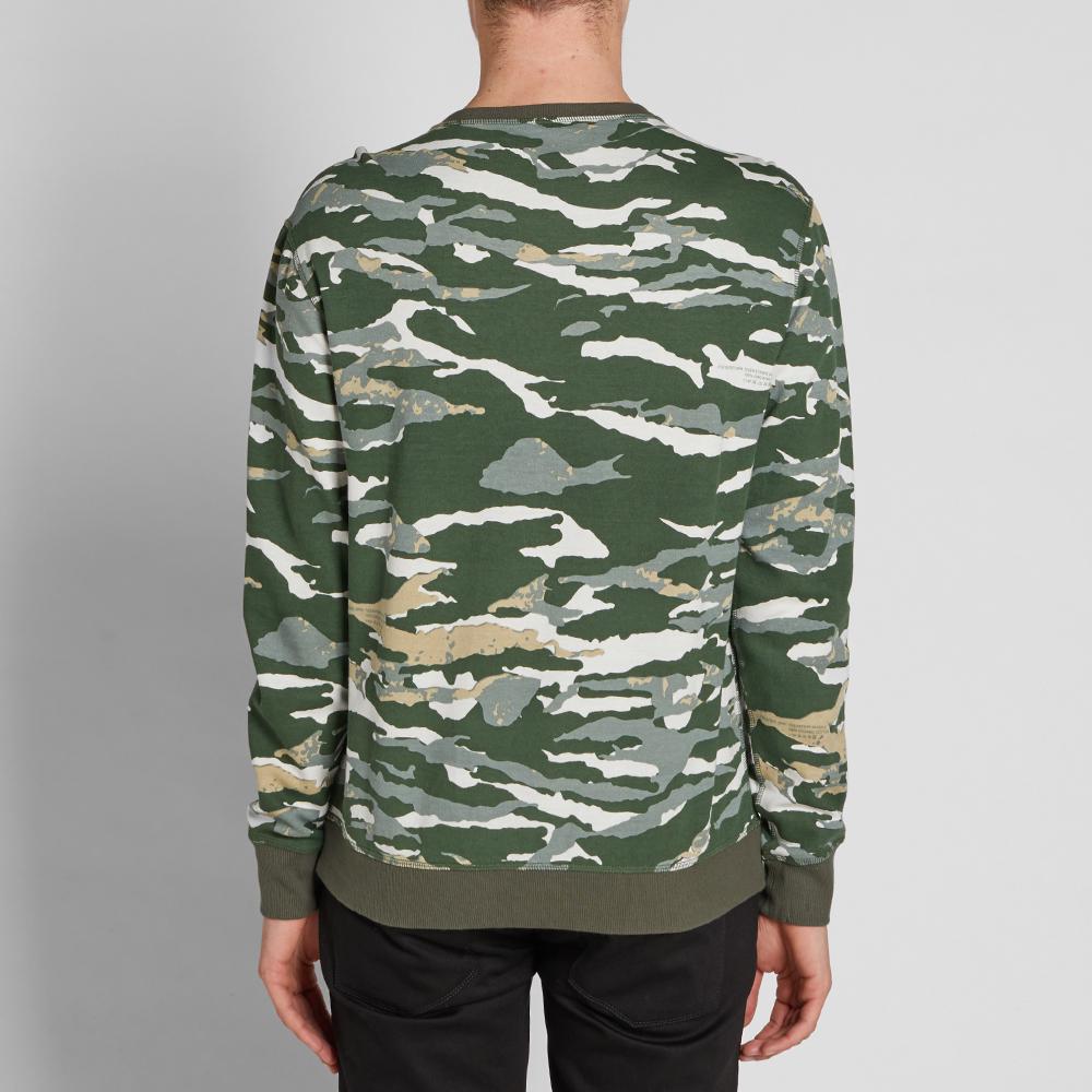 mens camo crew sweatshirt