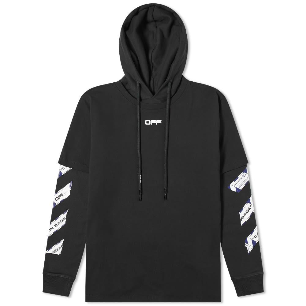 Off white shop caution tape hoodie