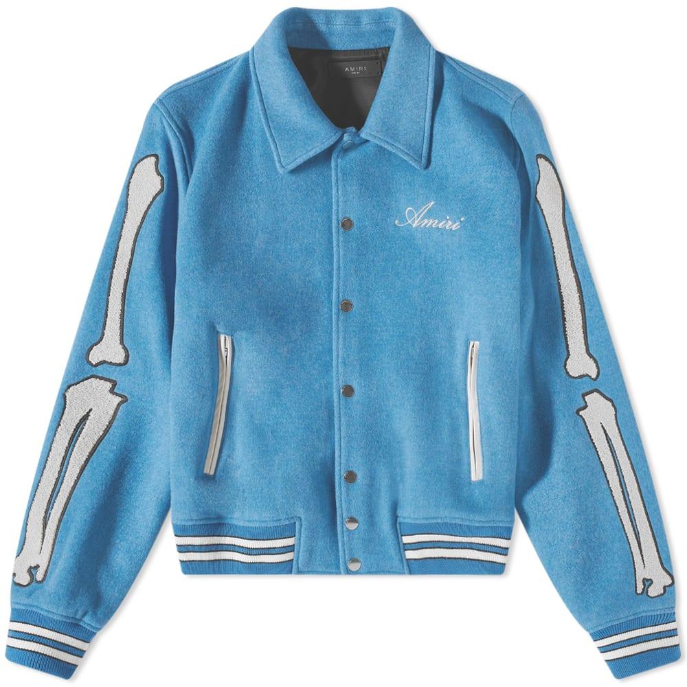 Amiri Bones Varsity Jacket in Blue for Men | Lyst