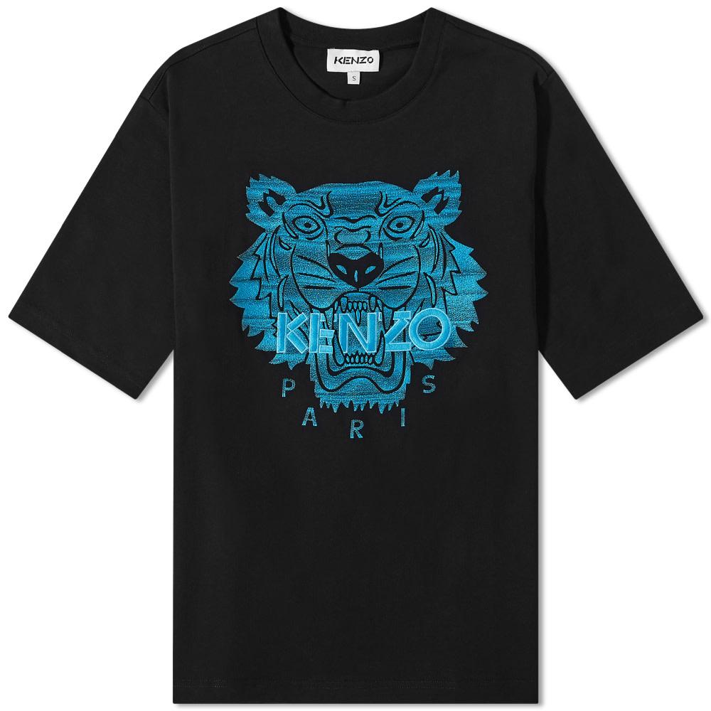 Disco nogmaals labyrint KENZO Neon Tiger Embroidered Skate T-shirt in Black for Men | Lyst