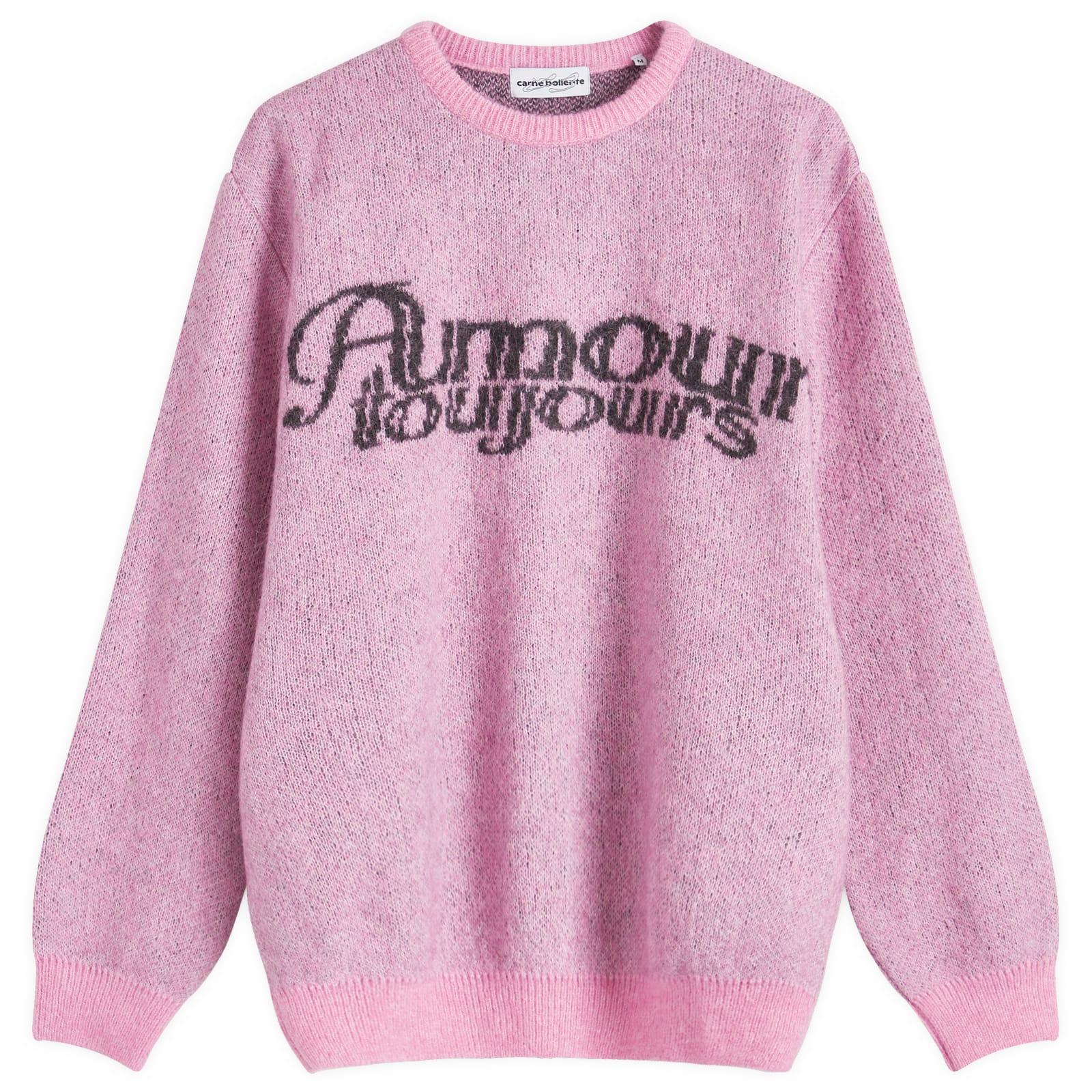 Carne Bollente Mon Amour Toujours Crew Knit in Pink for Men | Lyst