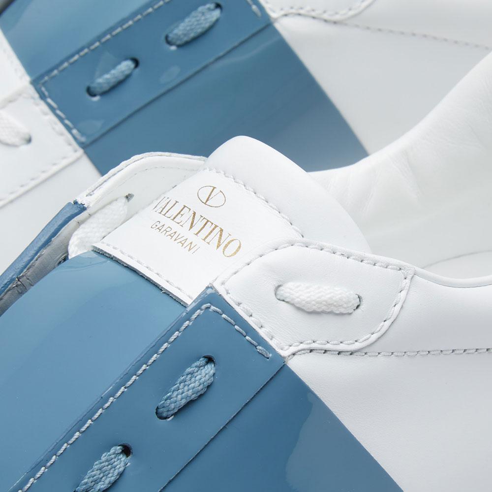 valentino open low top patent sneaker