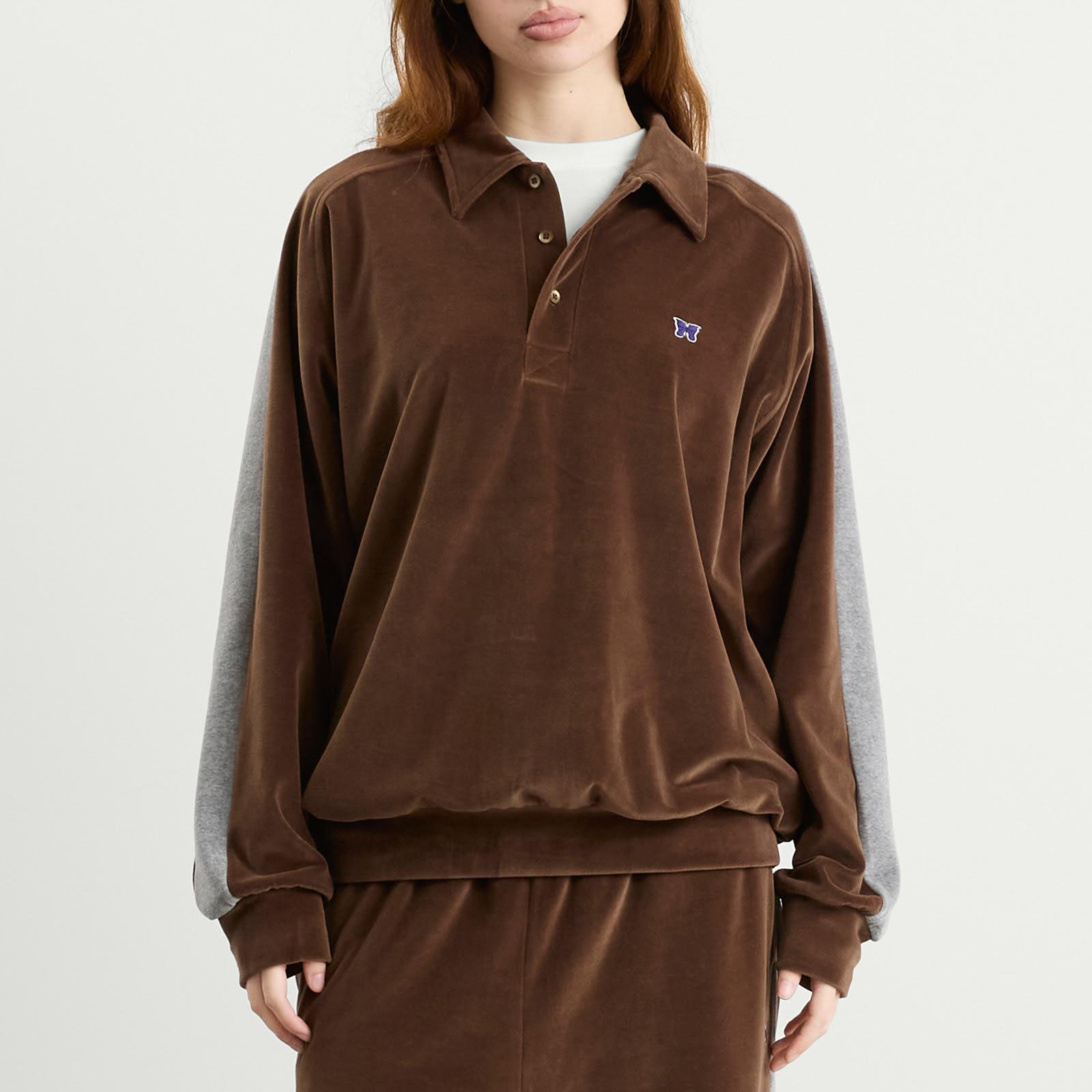 Needles Side Line Pullover Shirt in Brown | Lyst UK