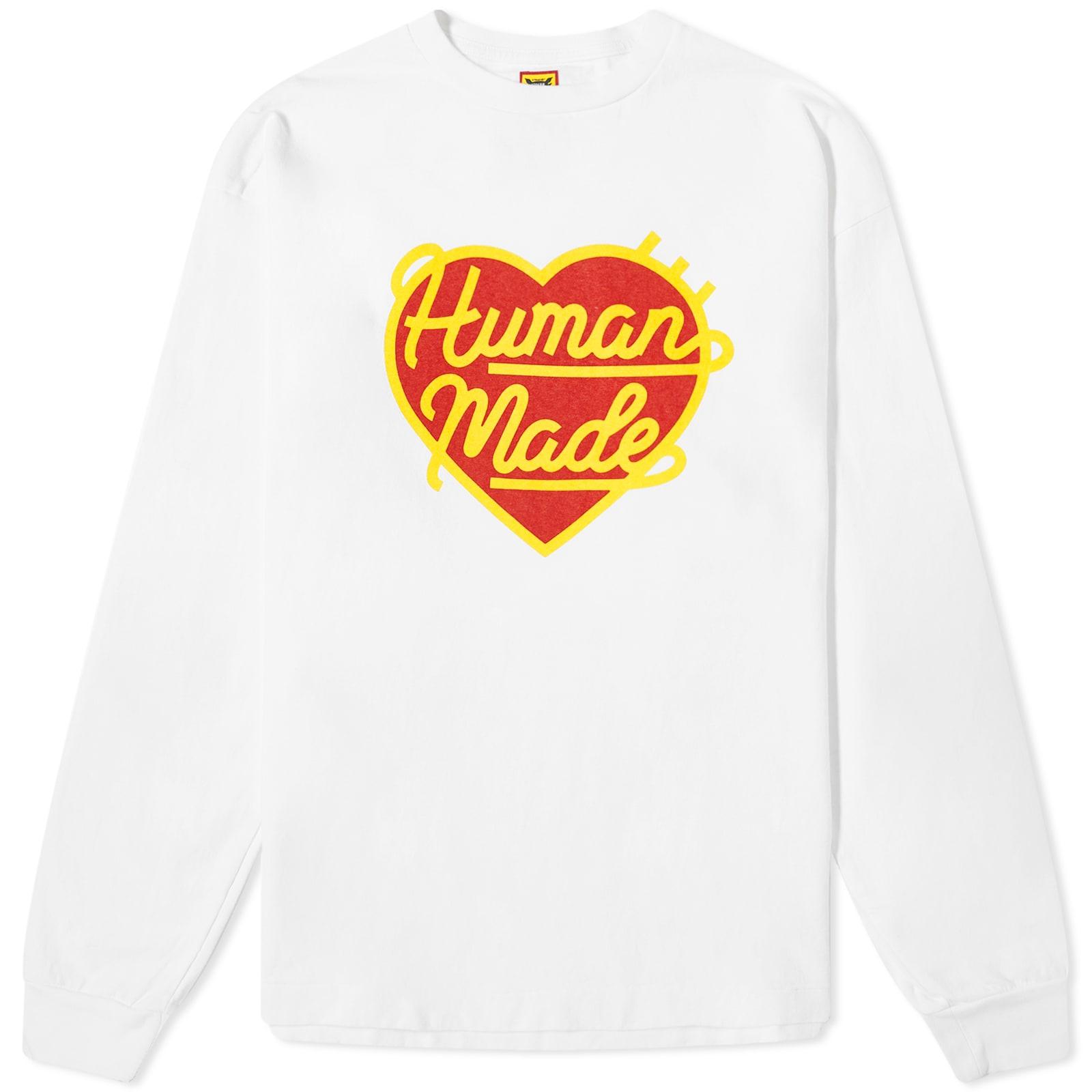Human Made Long Sleeve Large Heart T-Shirt in White for Men Human Made Long Sleeve Large Heart T-Shirt in White for Men