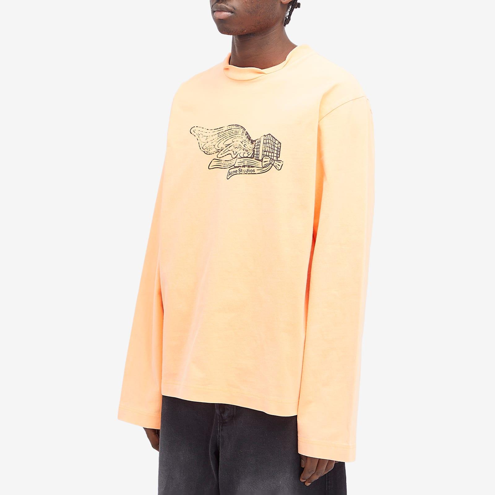 Tシャツ・カットソー Acne Studios / Edden Logo Wings Long Sleeve T-Shirt Acne Studios Edden Logo Wings Long Sleeve T-Shirt in Natural