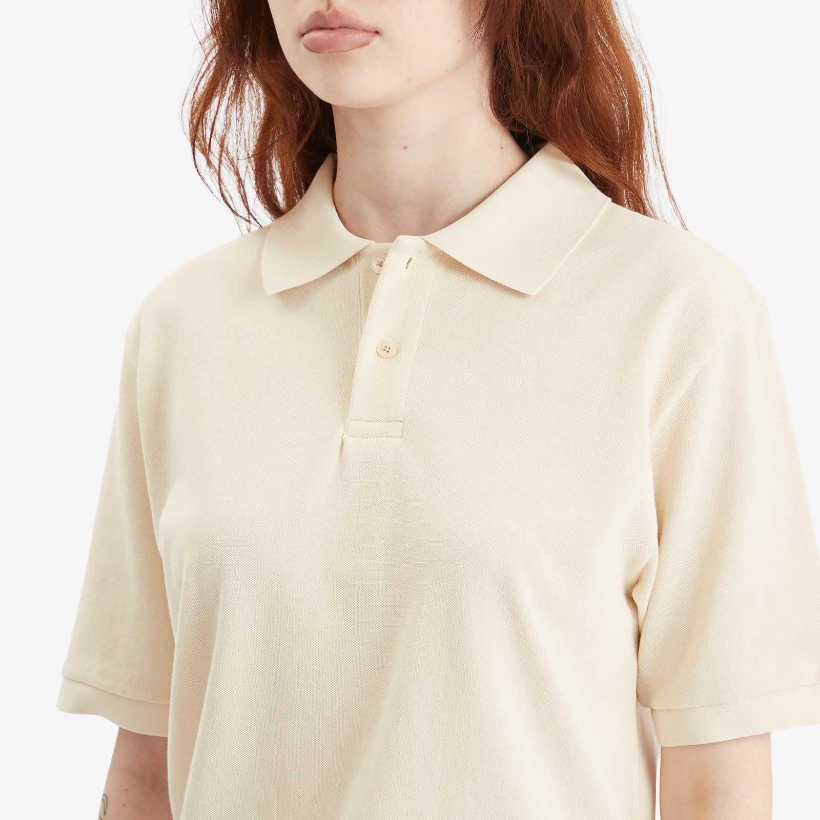 AURALEE High Gauge Pique Polo in Natural | Lyst