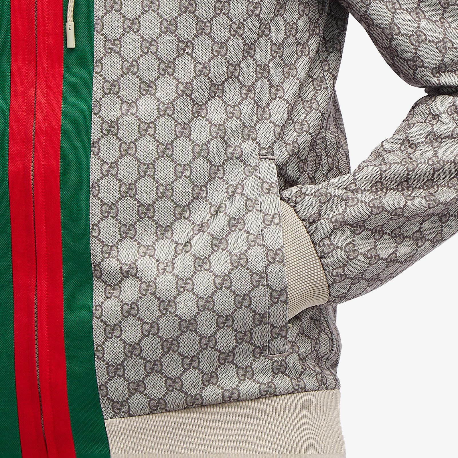 Gucci Gg Monogram Grg Zip Hoodie in Grey for Men | Lyst UK