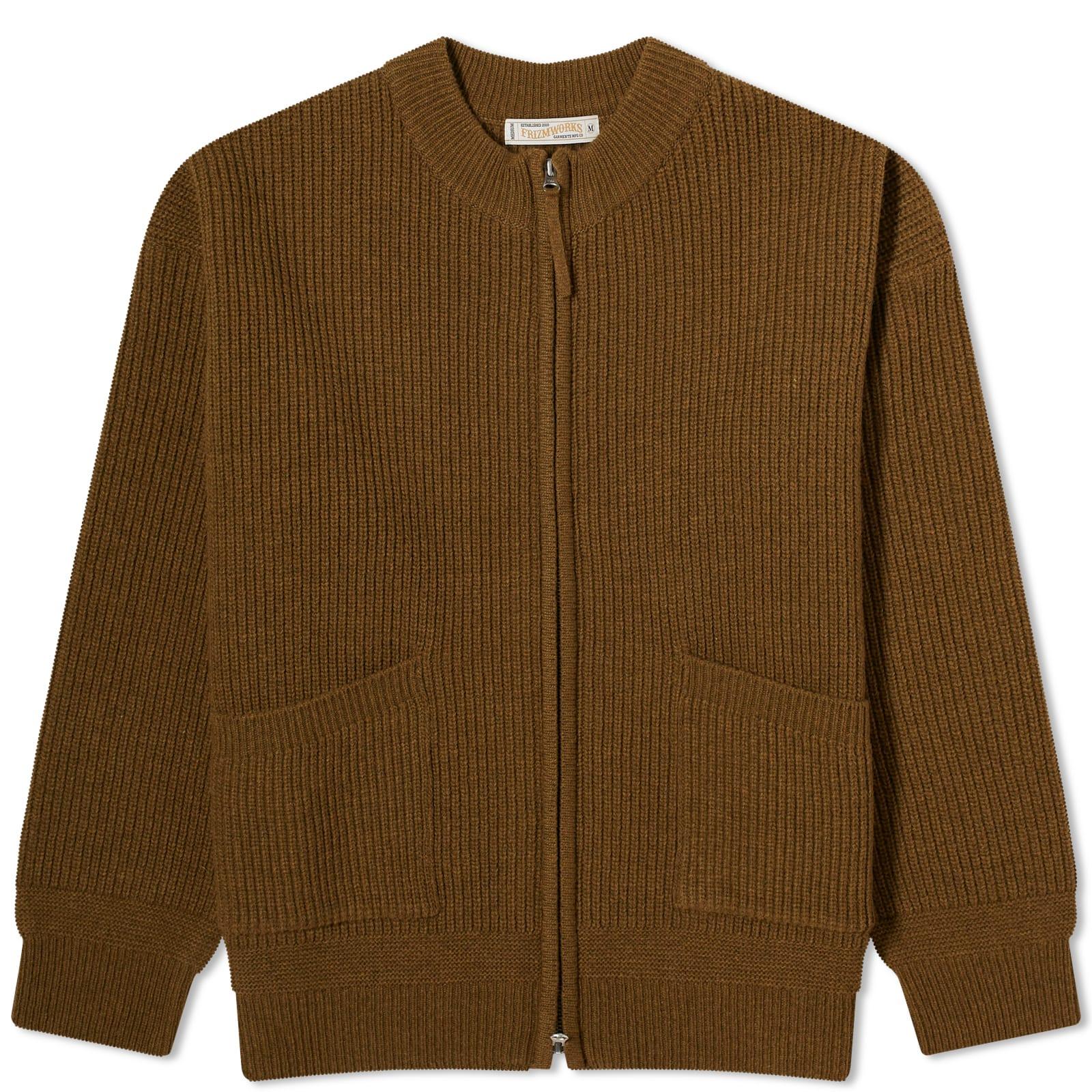 BUTCHER PRODUCTS 2-TONE ZIP CARDIGAN Size. 40 Left Sold out