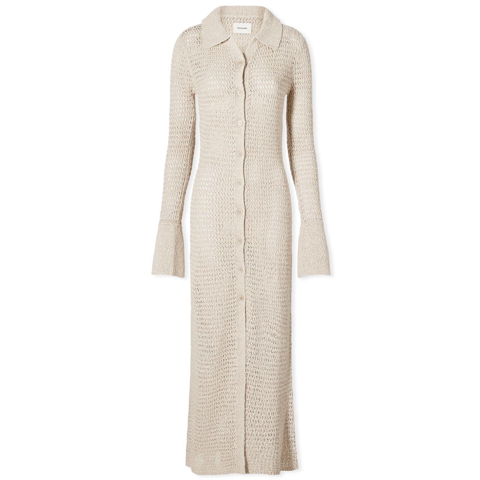 Holzweiler Cenci Crochet Knit Dress in Natural