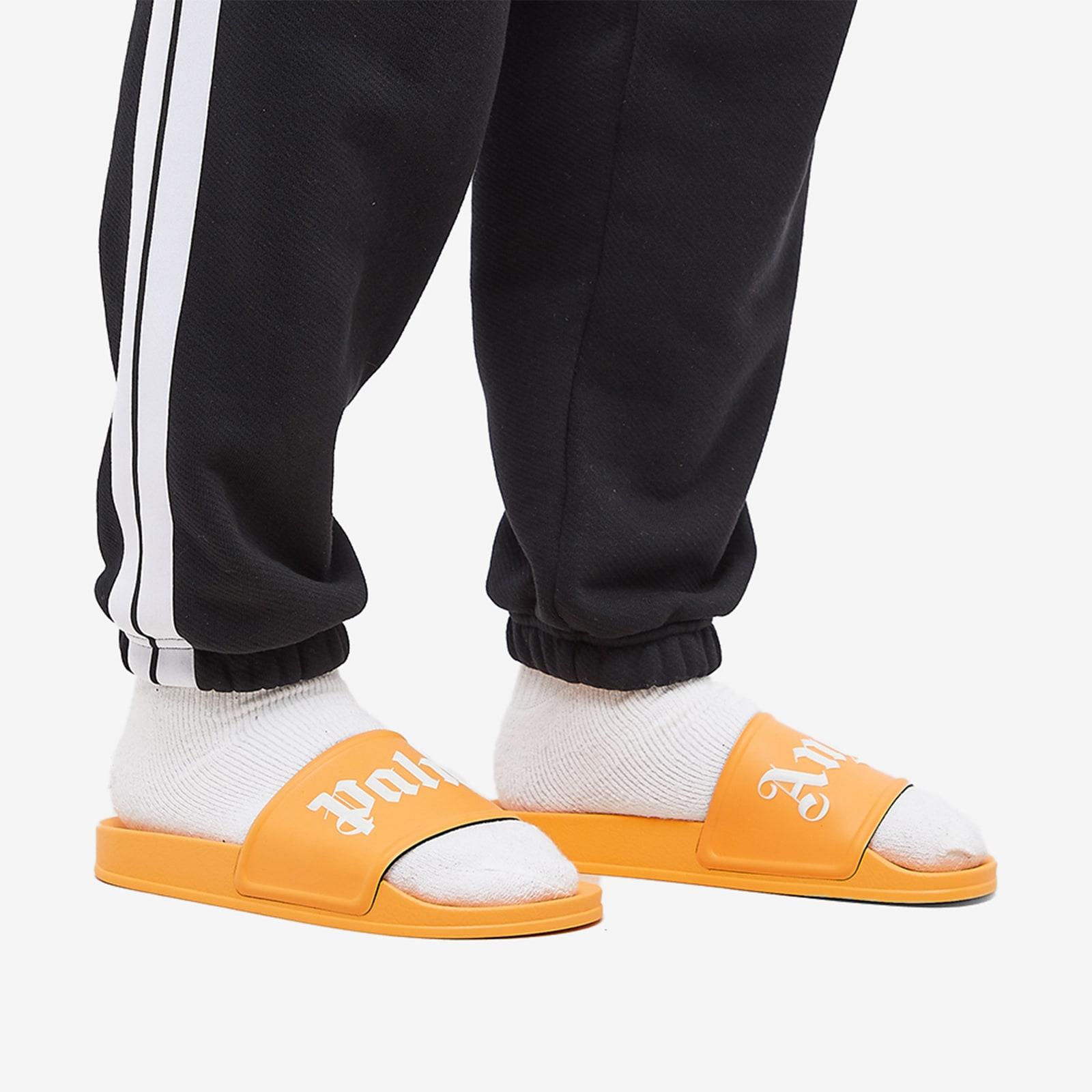 Palm Angels Logo Pool Slide in Orange for Men Lyst UK