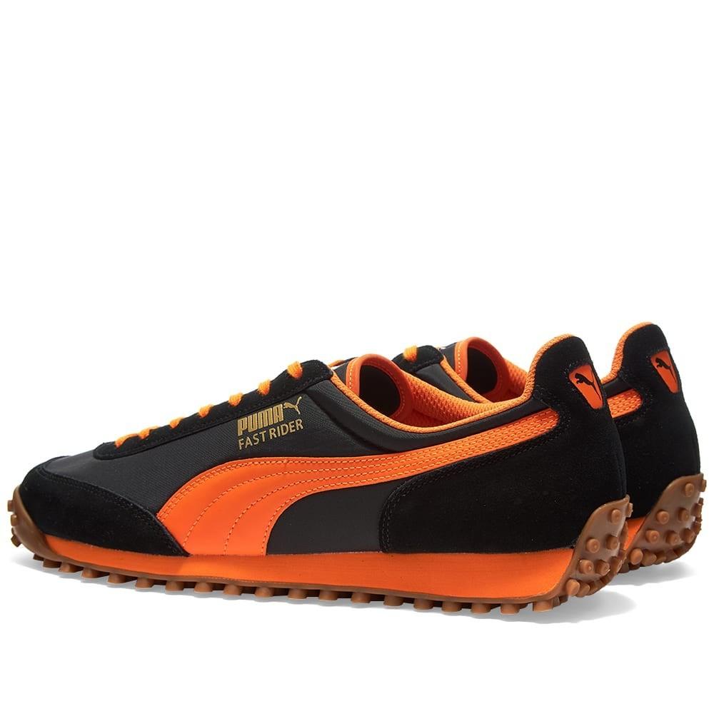 puma fast rider black orange