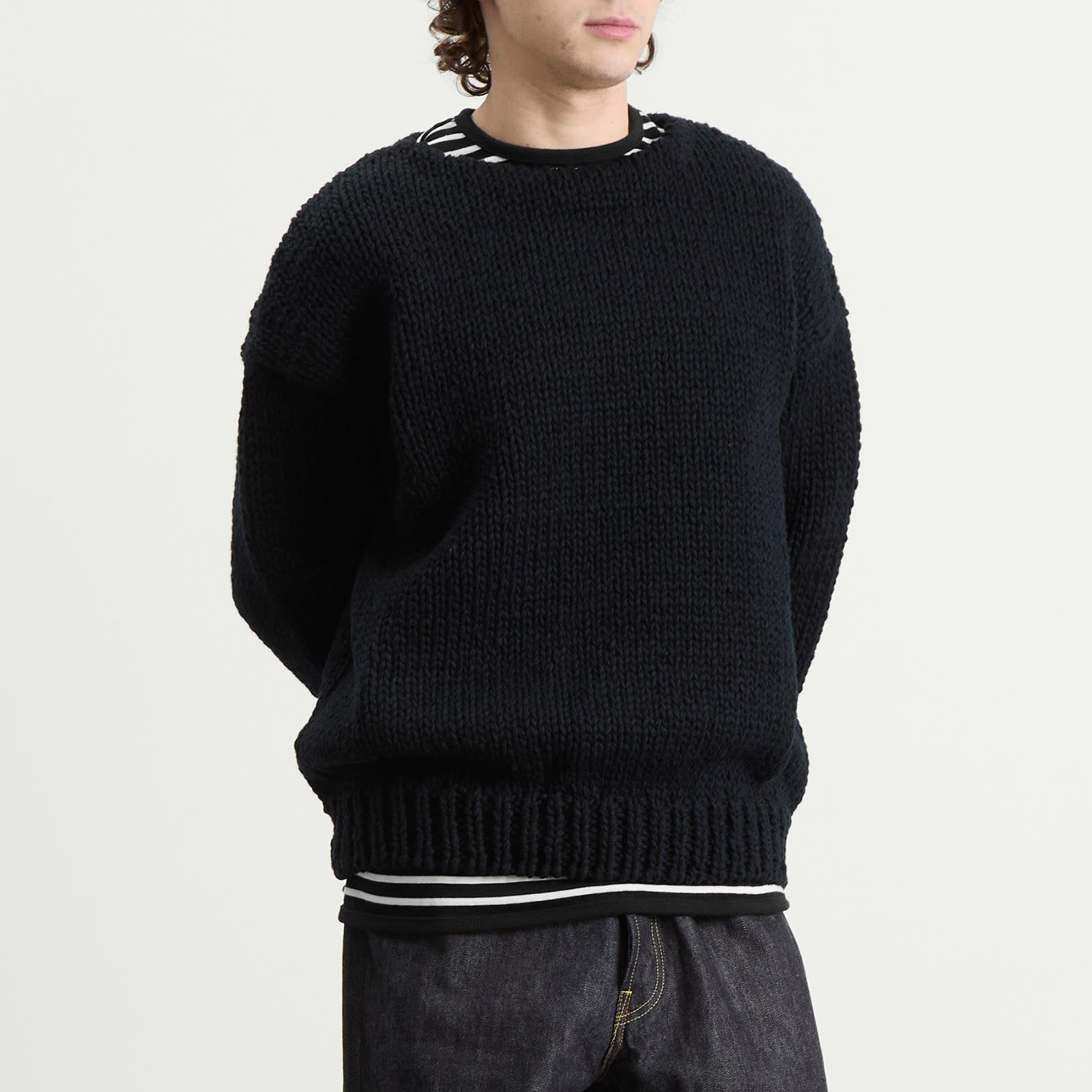 Visvim Amplus Boatneck Hand Knit in Blue for Men | Lyst