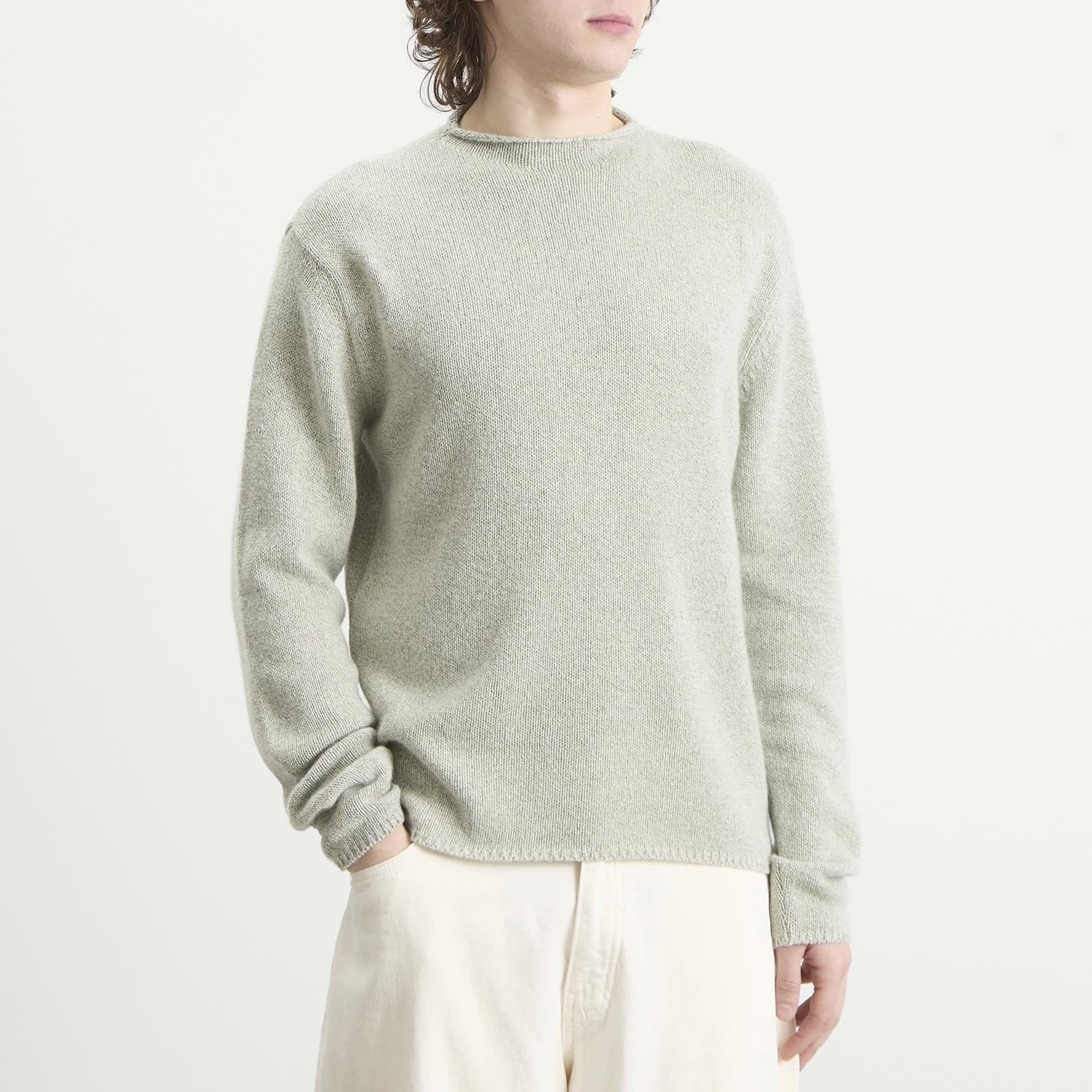 AURALEE Cashmere Silk Melange Knit Jumper in Gray for Men | Lyst