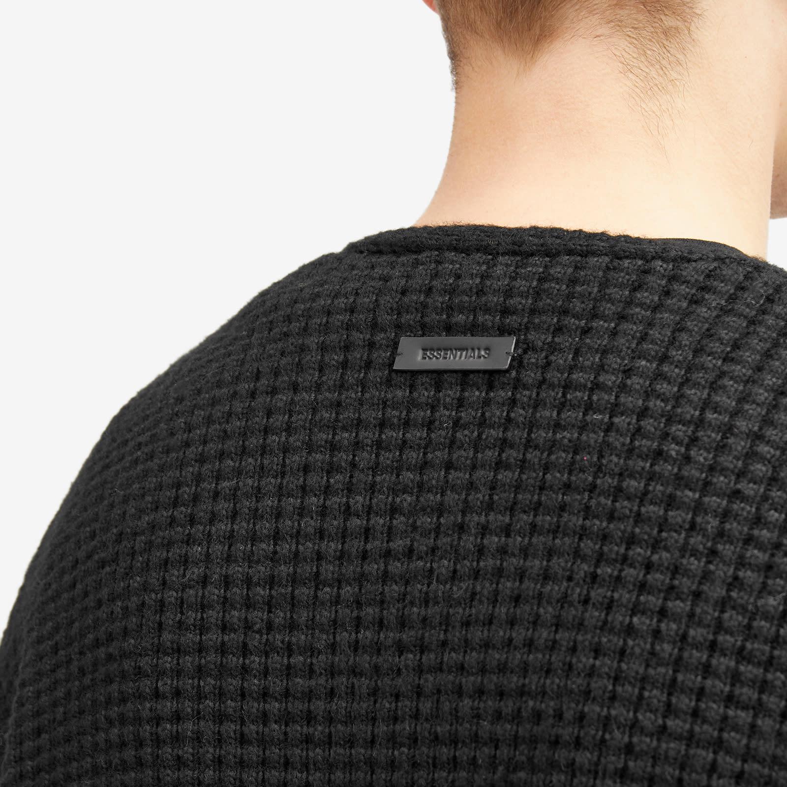 Fear Of God Heavy Waffle Cardigan in Black for Men | Lyst