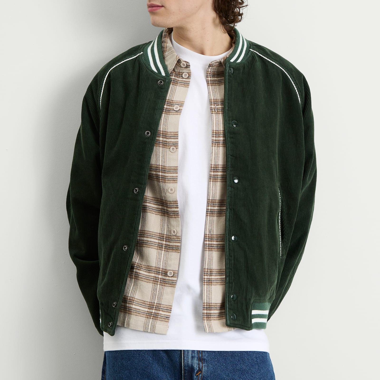 thisisneverthat Corduroy Varsity Jacket in Green for Men | Lyst UK