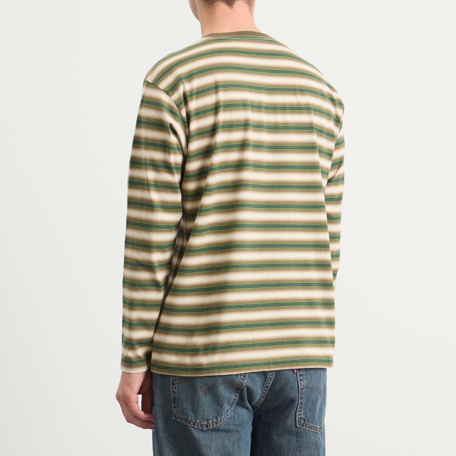 AURALEE Gradient Stripe Jersey L/S T-Shirt in Green for Men | Lyst