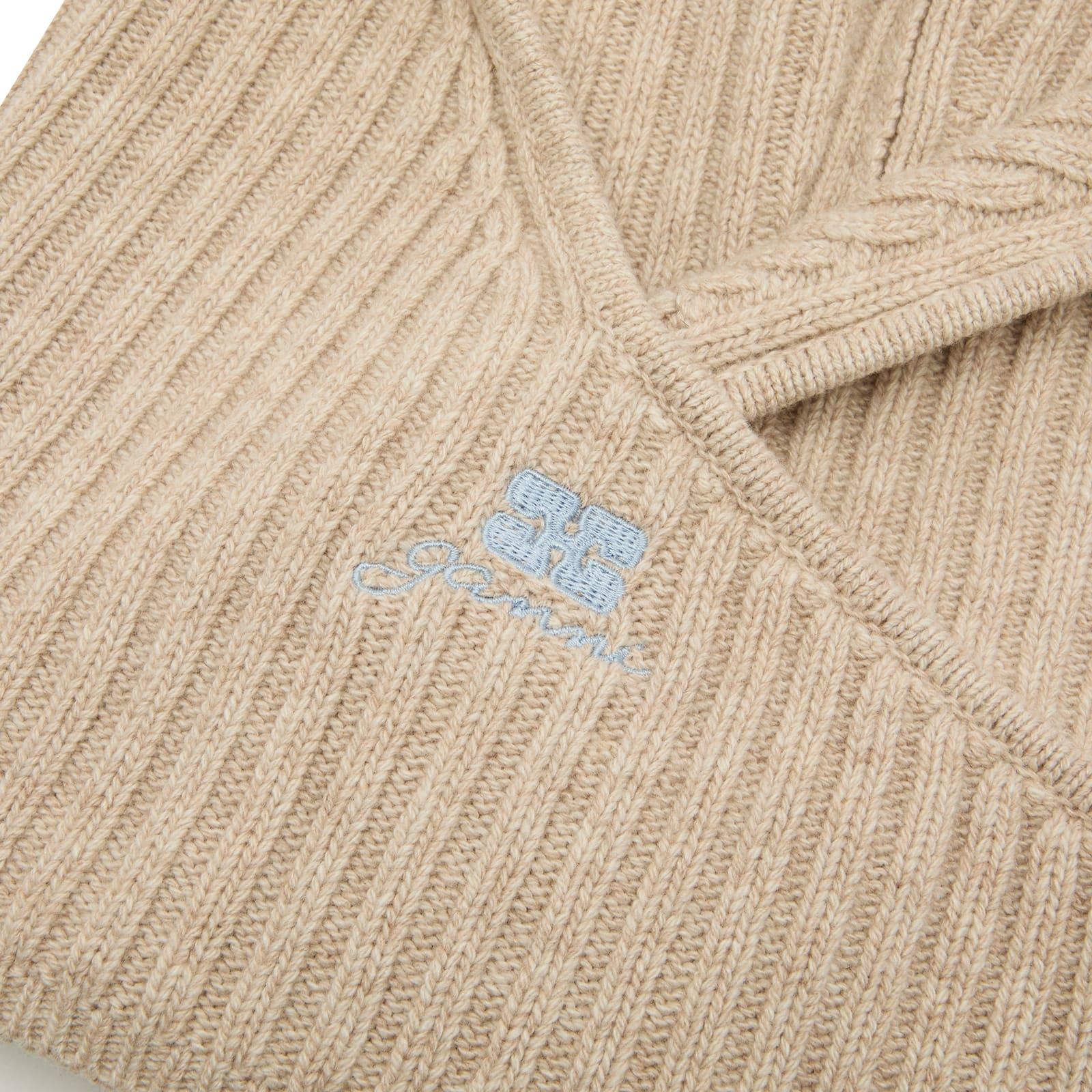 Ganni Core Future Wool Knit Balaclava in Natural | Lyst UK