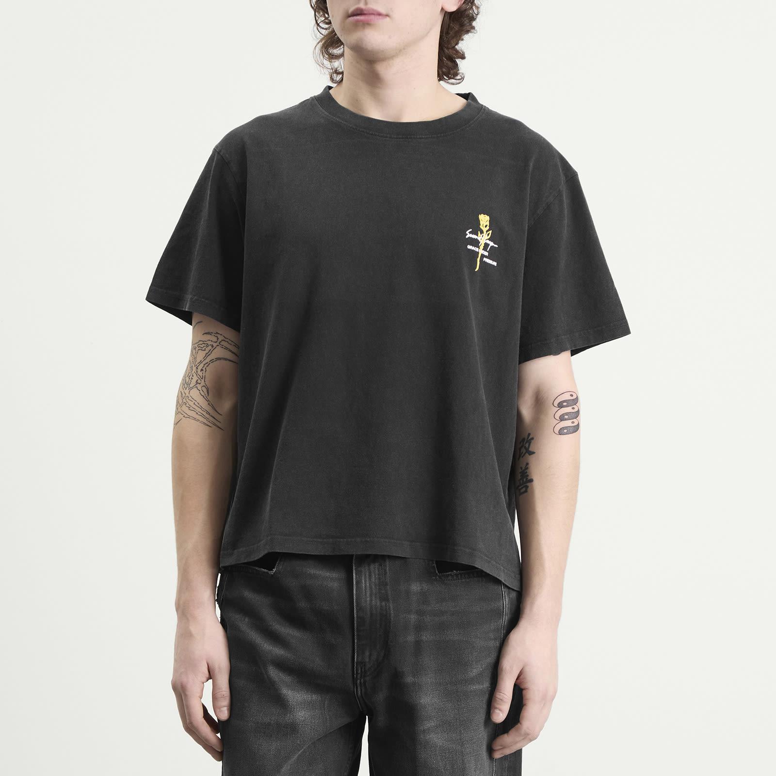 Second/Layer Second Layer Baby Baggy Rose T-Shirt in Black for Men
