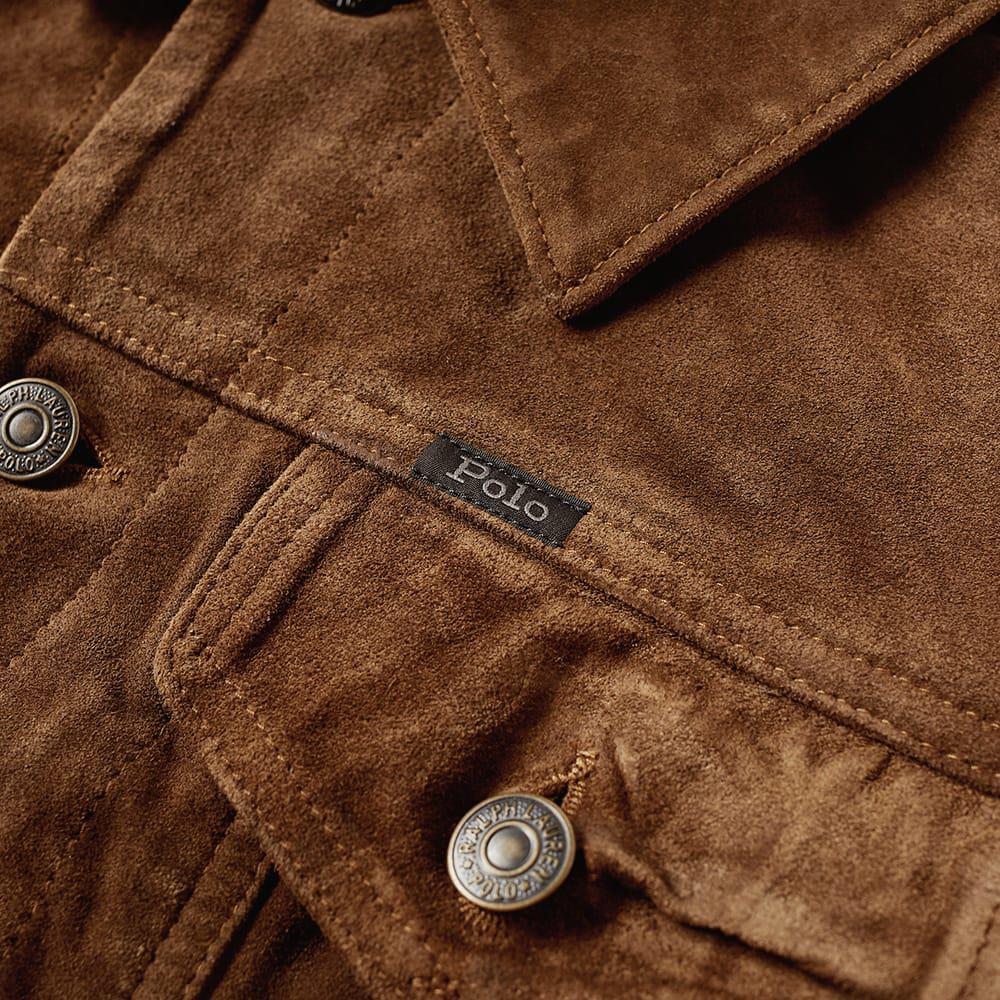 polo ralph lauren suede trucker jacket