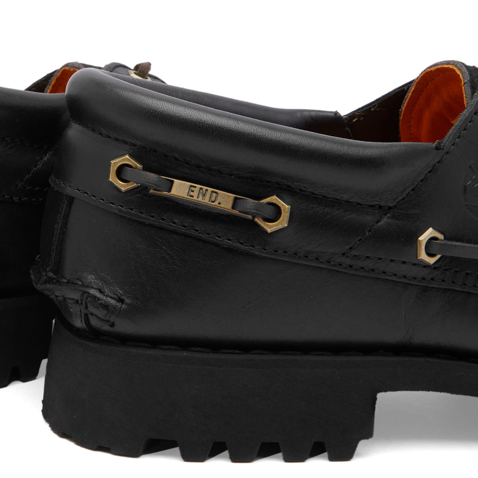 【美品】Timberland END. 3 EYE LUG ブラック レザー END. x Timberland Authentic 3 Eye Lug Shoe 'Archive