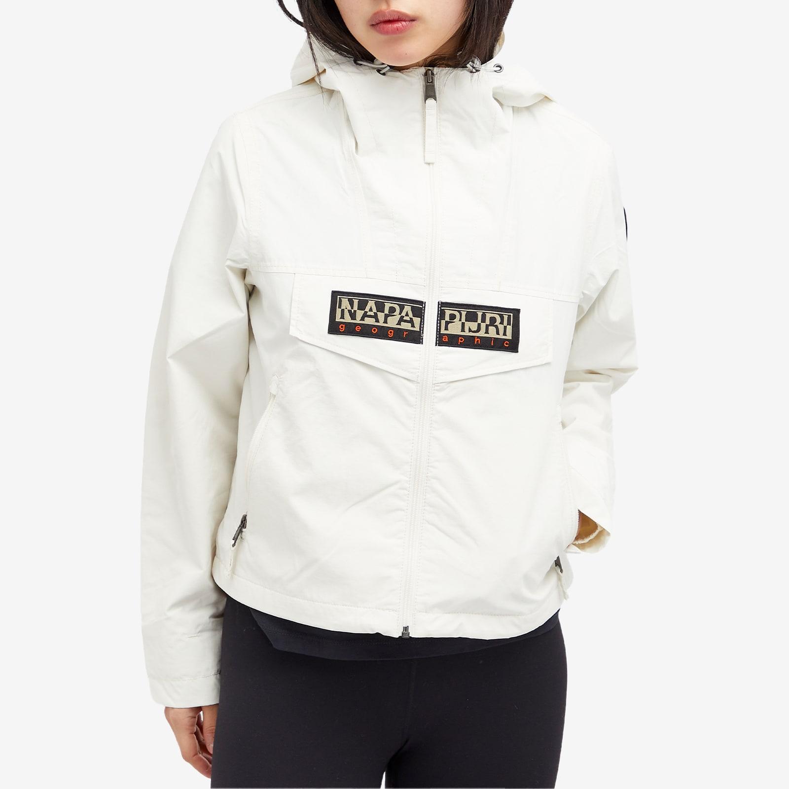 Napapijri Zip Rainforest Windbreaker Jacket in White Lyst