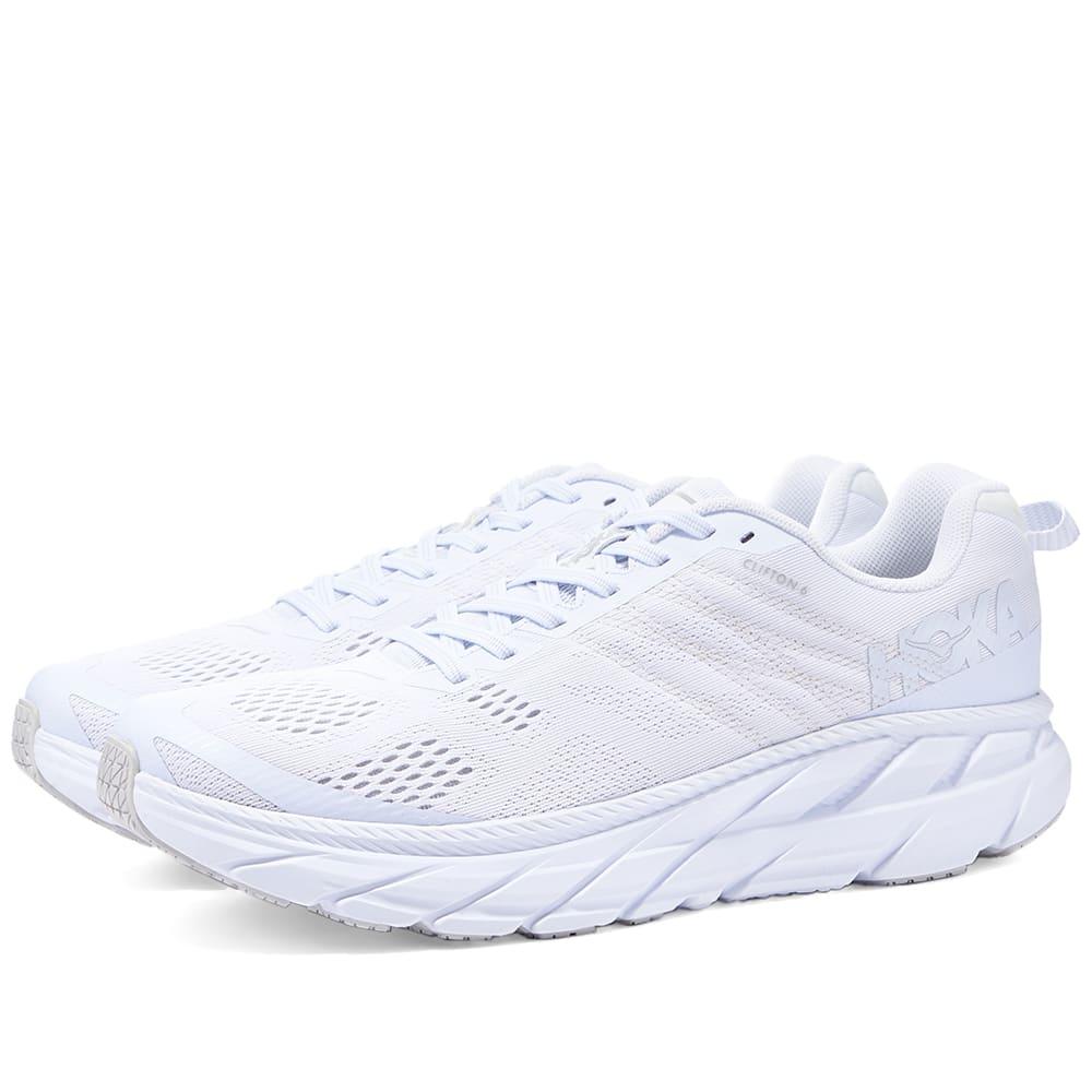 Hoka One One Rubber Clifton 6 in White 
