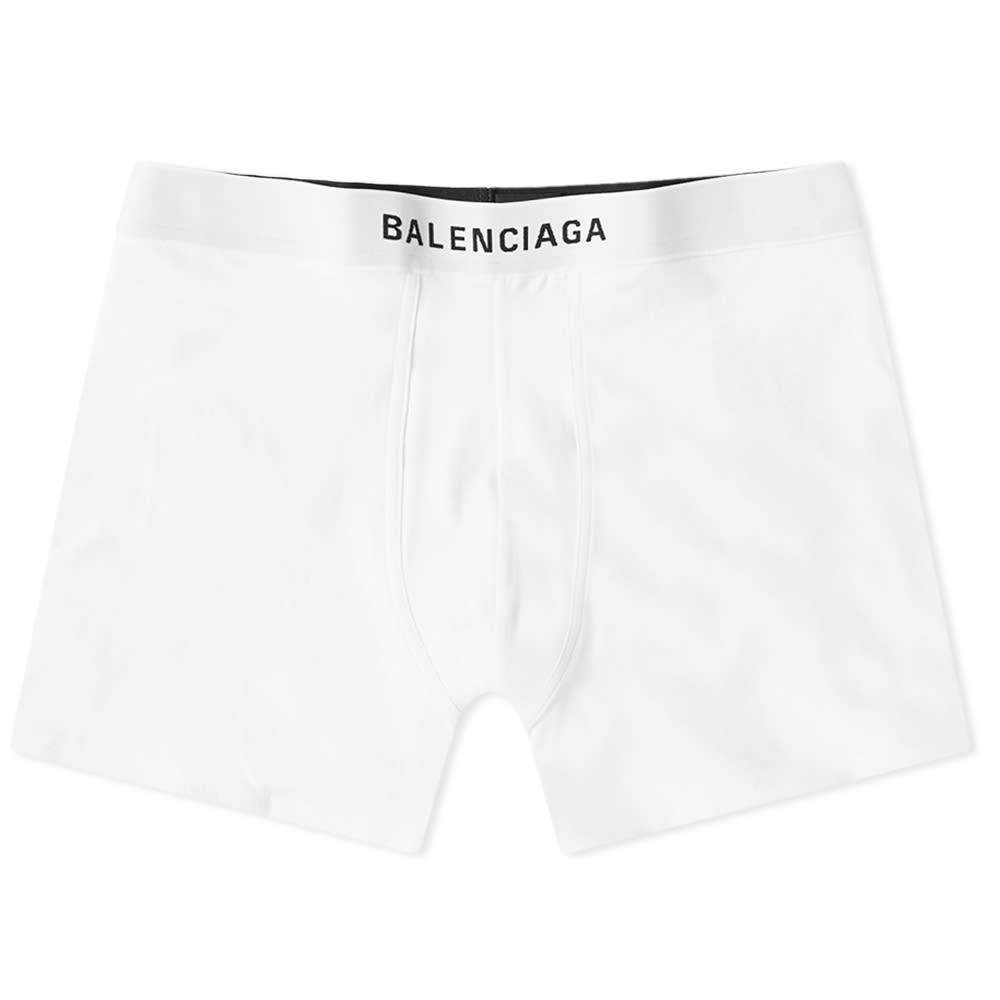 Balenciaga Logo Boxer Brief in White for Men | Lyst
