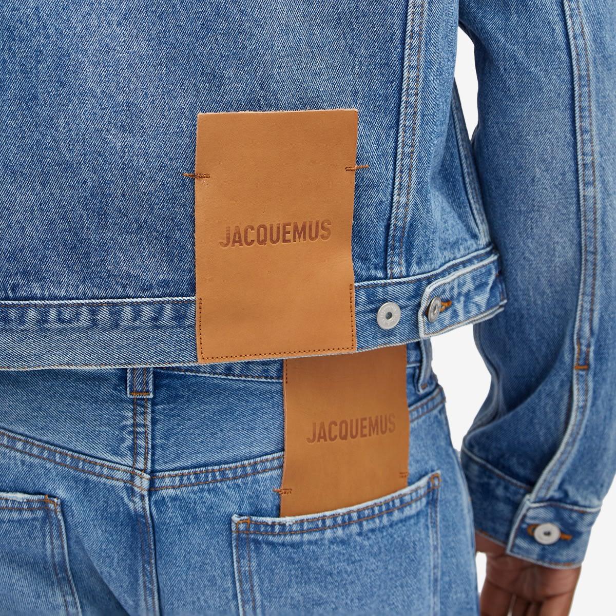 JACQUEMUS ジャケット Jacquemus Leather Patch Denim Jacket in Blue for Men | Lyst